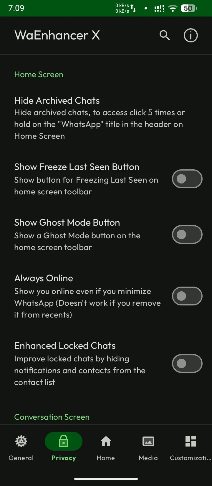 Privacy & Ghost Mode screenshot 1