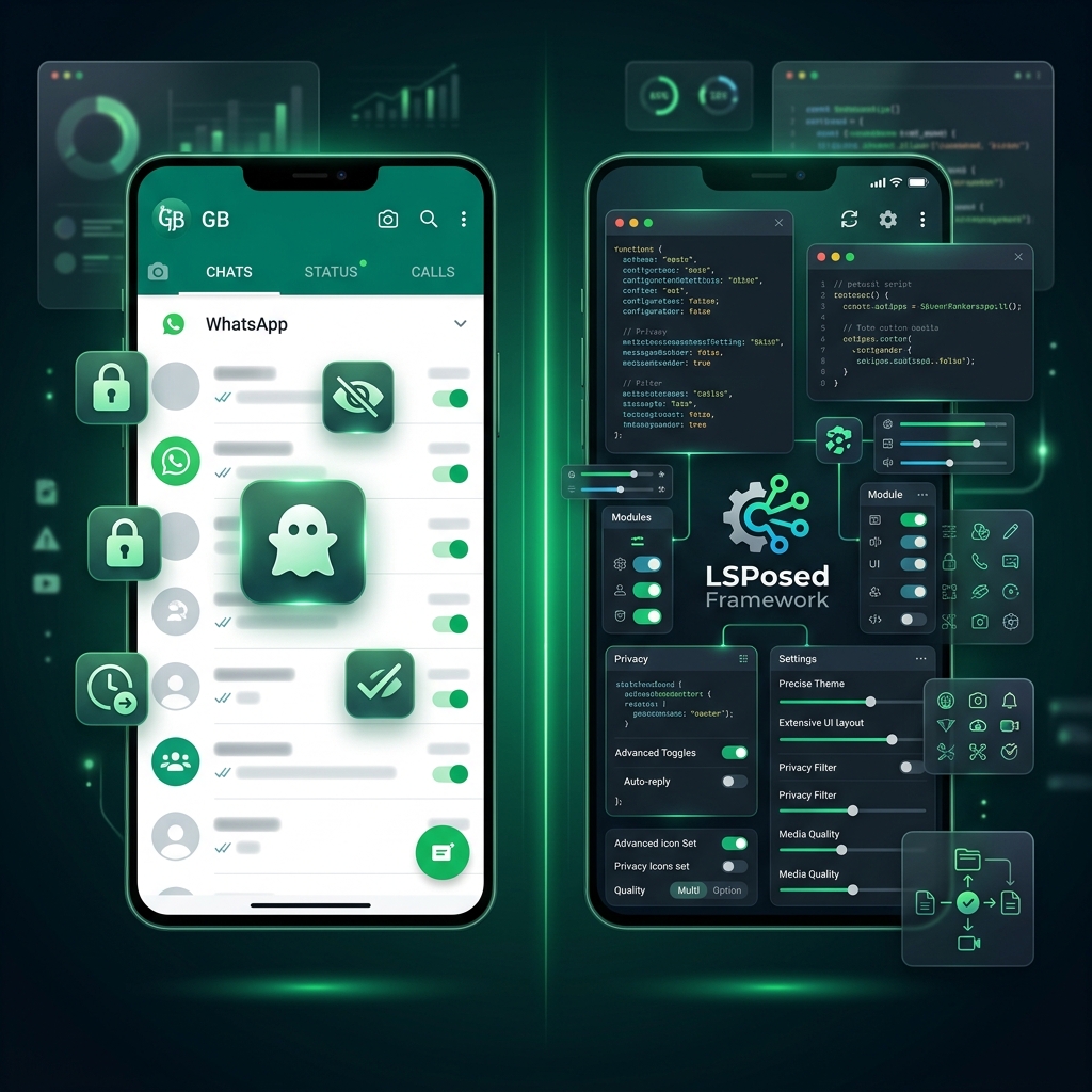 GB WhatsApp vs WA Enhancer X Visual Comparison